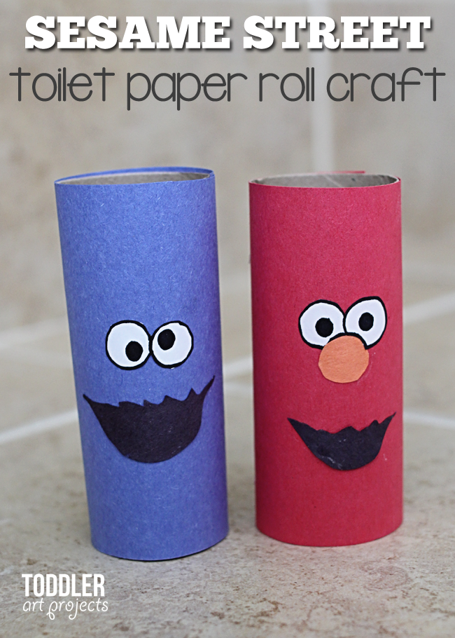 Create a mini Elmo from a toilet paper roll!